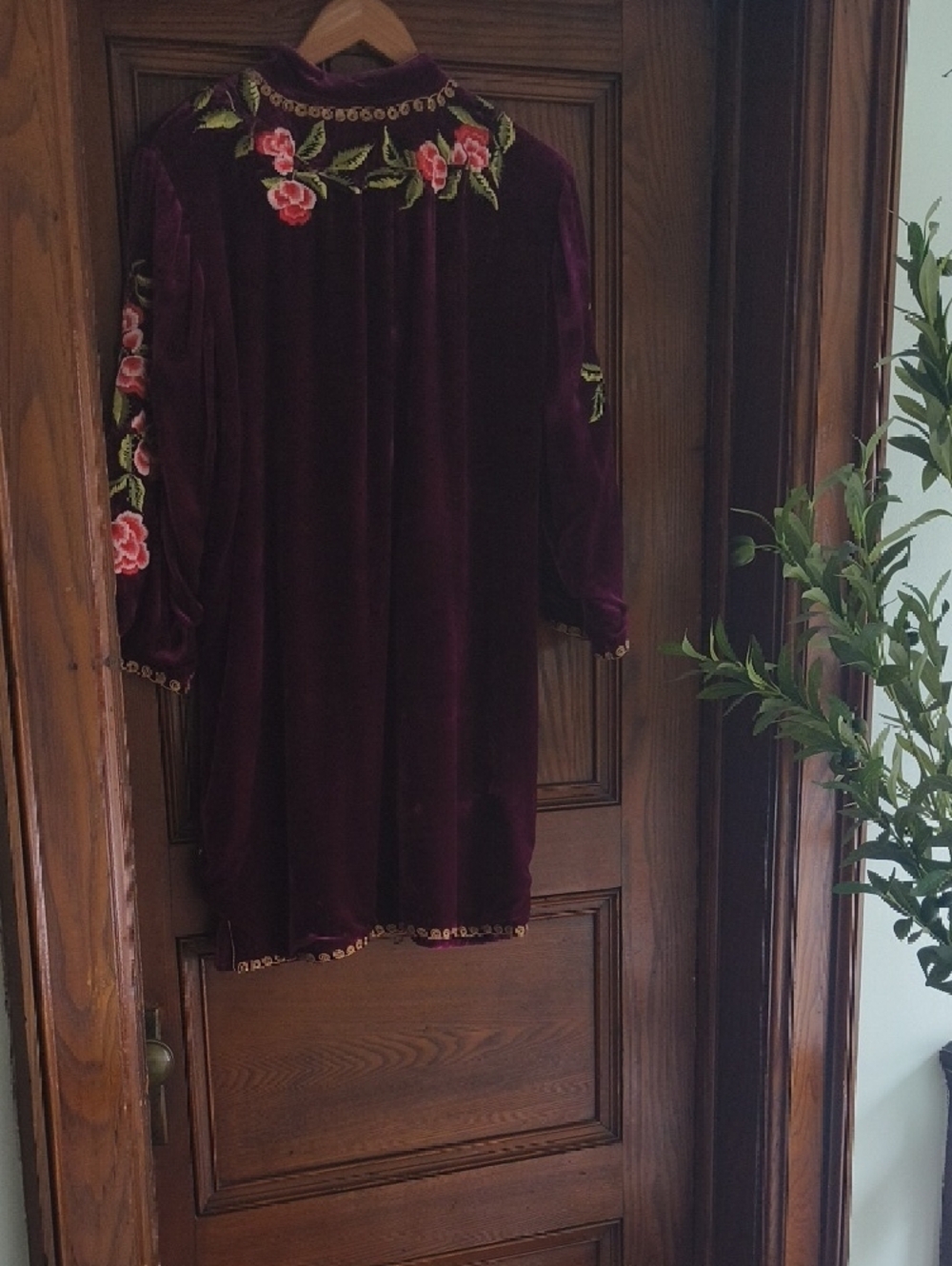 Chasing Unicorns Plum Velvet Top with Pink Accents - Picture 7 of 7